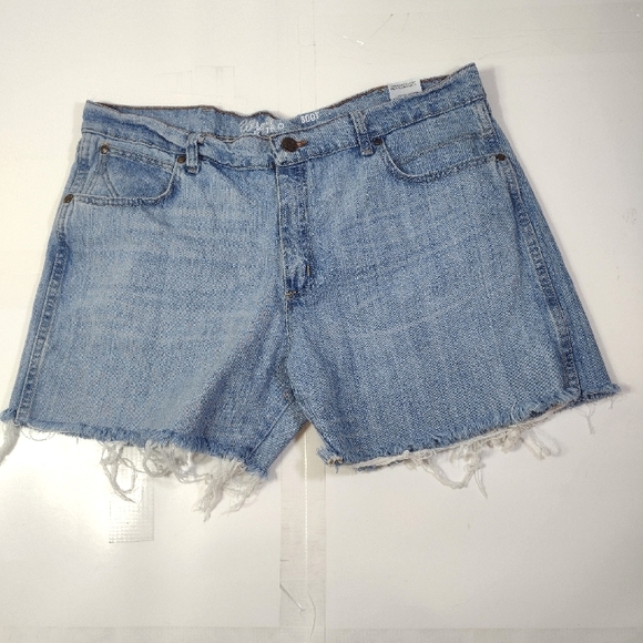 Wrangler Retro Disstres Denim Blue Shorts Size (38) - Picture 6 of 12